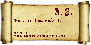 Morariu Emanuéla névjegykártya